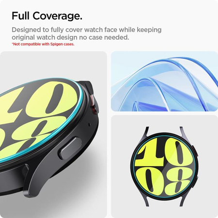Spigen GLAS.TR EZ FIT 2-Pack - Szkło hartowane do Samsung Galaxy Watch 7 44 mm (2 szt) (AGL08493)