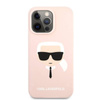 Karl Lagerfeld Silicone Ikonik Karl`s Head - Etui iPhone 13 Pro Max (różowy) (KLHCP13XSLKHLP)