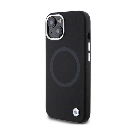 BMW Signature Liquid Silicone MagSafe - Etui iPhone 15 (czarny) (BMHMP15SSILBK2)