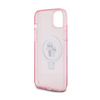 Karl Lagerfeld Ring Stand Karl & Choupette MagSafe - Etui iPhone 15 Plus (różowy) (KLHMP15MHMRSKCP)