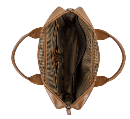 dbramante1928 Amalienborg - skórzana torba z paskiem na ramię oraz kieszenią na laptop 15" (tan) (BG15GT001488)