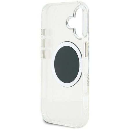 Guess IML Metal Colored Circle Classic Logo MagSafe - Etui do iPhone 16 (czarny) (GUHMP16SHTDRCEDK)