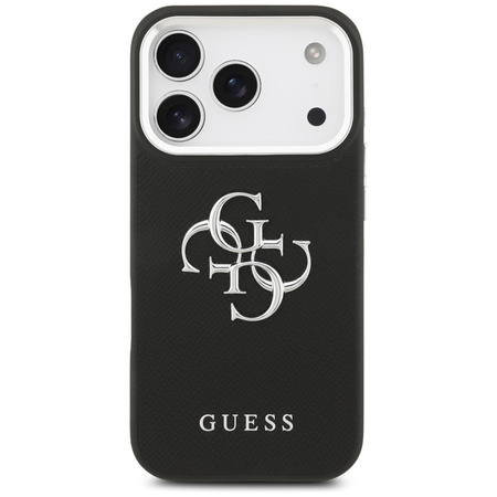 Guess Grained Big 4G Classic Logo - Etui iPhone 17 Pro (czarny) (GUHCP17LPG4SMCEK)