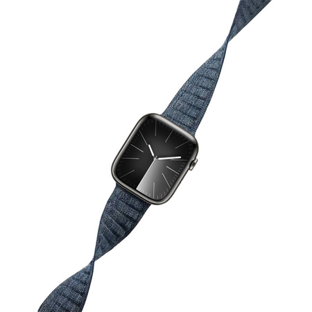 Crong Melange - Pasek magnetyczny do Apple Watch 44/45/46/49 mm (niebieski melanż) (CRG-44MEL-BLU)