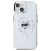 Karl Lagerfeld IML Metal Choupette Head MagSafe - Etui iPhone 15 (biały) (LHMP15SHLSCHH)