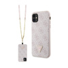 Guess Crossbody 4G Metal Logo - Etui iPhone 11 (różowy) (GUHCN61P4TDSCPP)