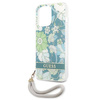 Guess Flower Cord - Etui ze smyczką iPhone 13 Pro (Green) (GUHCP13LHFLSN)