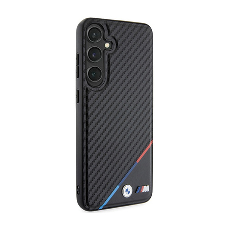BMW Carbon Tricolor Line MagSafe - Etui Samsung Galaxy S24 (czarny) (BMHMS24S23PUDTK)