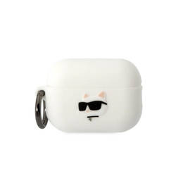 Karl Lagerfeld Silicone NFT Choupette Head 3D - Etui AirPods Pro 2 (biały) (KLAP2RUNCHH)