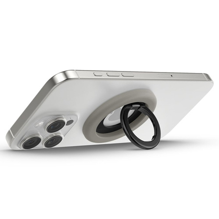 Spigen Nano Pop MagSafe Phone Ring - Magnetyczny uchwyt na palec z funkcją podstawki (Truffle Grey) (AMP09032)