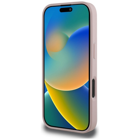 Guess Grained Big 4G Logo Small Classic Logo - Etui do iPhone 16 Pro Max (różowy) (GUHCP16XPGT4MBP)