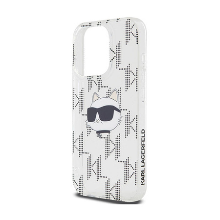 Karl Lagerfeld IML Choupette Head & Monogram - Etui iPhone 15 Pro (przezroczysty) (KLHCP15LHKLPCHT)