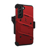 ZIZO BOLT Series - Pancerne etui Samsung Galaxy S22+ ze szkłem 9H na ekran + uchwyt z podstawką (czerwony) (BOLT-SAMGS22PL-RDBK)