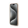 DKNY Leather Mono Stripe & Metal Logo - Etui iPhone 15 / 14 / 13 (różowy) (DKHCP15SPRTHSLP)