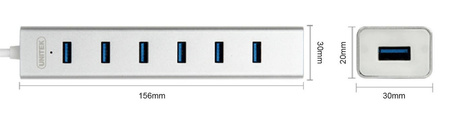 Unitek hub 7x USB 3.0 z zasilaczem (Y-3090)