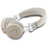 Guess Grained Classic Round Shape - Bezprzewodowe słuchawki nauszne Bluetooth ENC (beżowy) (GUBH70PGTSPSE)