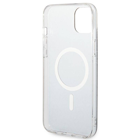 Guess Bundle Pack MagSafe 4G - Zestaw etui + ładowarka MagSafe iPhone 14 (czarny/złoty) (GUBPP14SH4EACSK)