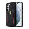 Ferrari Carbon Contrast Edges - Etui Samsung Galaxy S23+ (czarny) (FEHCS23MNPYK)