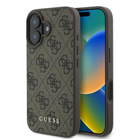 Guess 4G Classic - Etui iPhone 16 Plus (brązowy) (GUHCP16MG4GFBR)
