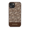 Guess GCube Stripes MagSafe - Etui iPhone 14 Plus (Brązowy) (GUHMP14MHGCFSEW)