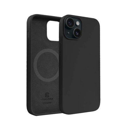 Crong Color Cover Magnetic - Etui iPhone 15 Plus MagSafe (czarny) (CRGCOLRMIP1567BLK)