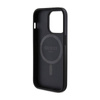 Guess 4G Collection Leather Metal Logo MagSafe - Etui iPhone 14 Pro (czarny) (GUHMP14LG4GFRK)