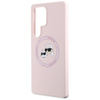Karl Lagerfeld Silicone Double Heads And Circle MagSafe - Etui Samsung Galaxy S25 Ultra (różowy) (KLHMS25LSKCHTCP)