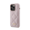 Guess Quilted Metal Logo - Etui iPhone 15 Pro Max (różowy) (GUHCP15XPSQSQSP)
