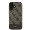 Guess 4G Bottom Stripe - Etui iPhone 16 (brązowy) (GUHCP16SG4GLBR)