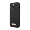 Guess Silicone Logo Plate MagSafe - Etui iPhone 14 Pro Max (czarny) (GUHMP14XSBPLK)