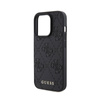 Guess Leather 4G Stamped - Etui iPhone 15 Pro (czarny) (GUHCP15LP4EPMK)
