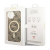 Guess 4G MagSafe - Etui iPhone 14 (Brązowy) (GUHMP14SH4STW)