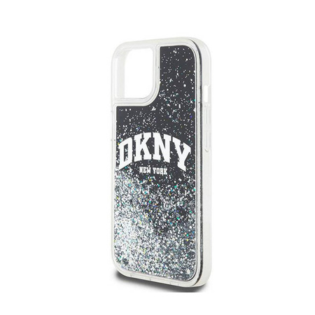 DKNY Liquid Glitter Big Logo - Etui iPhone 15 / 14 / 13 (czarny) (DKHCP15SLBNAEK)