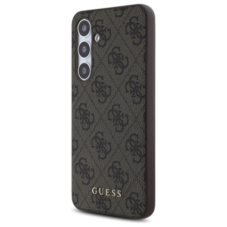 Guess 4G Metal Gold Logo - Etui Samsung Galaxy S24 FE (brązowy) (GUHCS24FEG4GFBR)