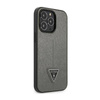 Guess Saffiano Triangle Logo Case – Etui iPhone 14 Pro Max (srebrny) (GUHCP14XPSATLG)