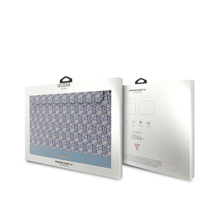 Guess GCube Stripes Computer Sleeve - Etui na notebooka 16" (niebieski) (GUCS16HGCFSEB)