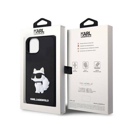 Karl Lagerfeld 3D Rubber NFT Choupette - Etui iPhone 14 Plus (Czarny) (KLHCP14M3DRKHNK)
