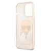 Karl Lagerfeld Karl’s Head Glitter - Etui iPhone 13 Pro (złoty) (KLHCP13LKHTUGLGO)