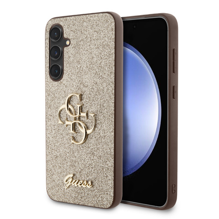 Guess Glitter Script Big 4G - Etui Samsung Galaxy S23 FE (złoty) (GUHCS23FEHG4SGD)