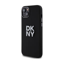 DKNY Liquid Silicone Metal Logo - Etui iPhone 15 Plus / 14 Plus (czarny) (DKHCP15MSMCBSK)