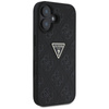 Guess Hot Stamp 4G Pattern Triangle Metal Logo - Etui do iPhone 16 (czarny) (GUHCP16SPGP4STRK)