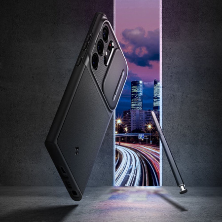 Spigen Optik Armor - Etui do Samsung Galaxy S23 Ultra (Czarny) (ACS05639)
