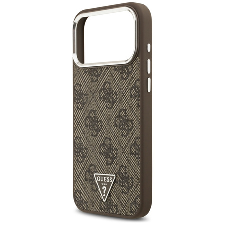 Guess 4G Triangle Logo MagSafe - Etui iPhone 17 Pro Max (brązowy) (GUHMP17XP4TSRCMW)