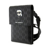 Karl Lagerfeld Saffiano Monogram Ikonik - Torebka crossbody na telefon (czarny) (KLWBSAKHPKK)