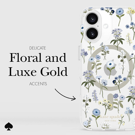 Kate Spade New York Protective MagSafe - Etui iPhone 16 (Precious Bloom) (KS054340)