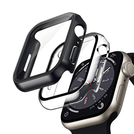 Crong Hybrid Watch Case - Etui ze szkłem Apple Watch 44mm (Clear) (CRG-44HS-CLR)