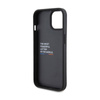 BMW Leather Carbon Blue Line - Etui iPhone 15 (czarny) (BMHCP15S22NBCK)