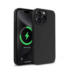Crong Color Cover Magnetic - Etui iPhone 15 Pro Max MagSafe (czarny) (CRGCOLRMIP1567PBLK)