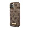 Guess 4G Logo Plate MagSafe - Etui iPhone 14 Plus (brązowy) (GUHMP14MU4GPRW)