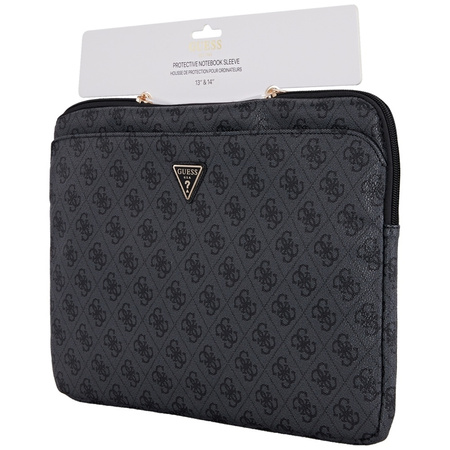 Guess 4G Zipper Pocket Triangle Logo Sleeve - Etui na notebooka 14" (czarny) (GUCS14ZP4DPTK)